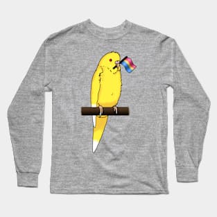 Pansexual Pride Budgie Long Sleeve T-Shirt